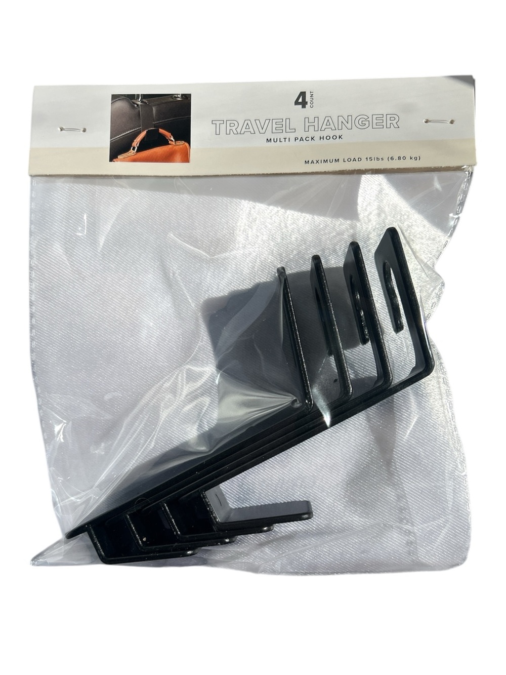 Travel Hanger Multi-Pack Hook - Black (4 Count)